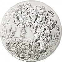 AFRICAN OUNCE 2014. 1oz FINE SILVER 999.