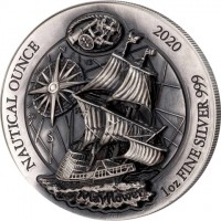 NAUTICAL OUNCE. 2020 1oz FINE SILVER 999. Mayflower.