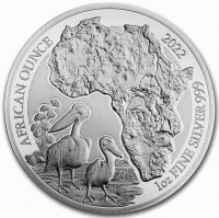 AFRICAN OUNCE. 2022  1oz FINE SILVER 999.
