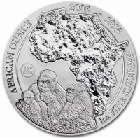 AFRICAN OUNCE 2008 - 2023. 1oz FINE SILVER 999. 15th. Anniv.
