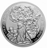 Silver coin Rwanda AFRICAN OUNCE 2024 1 oz FINE SILVER 999.