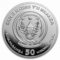 BANKI NKURU Y'U RWANDA. REPUBLIKA Y'U RWANDA. UBUMWI - UMURIMO - GUKUNDA IGIHUGU. AMAFARANGA 50 MIRONGO ITANU.