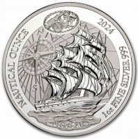 NAUTICAL OUNCE. 2024. 1oz FINE SILVER 999. Cutty Sark.