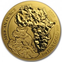Gold coin Rwanda KM# 201 AFRICAN OUNCE. 2020 1oz FINE GOLD 999.