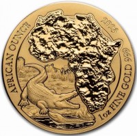 Gold coin Rwanda KM# 233 AFRICAN OUNCE. 2023 1oz FINE SILVER 999.