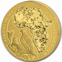 Gold coin Rwanda AFRICAN OUNCE. 2025 1/12oz FINE GOLD 999.