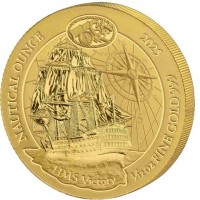 NAUTICAL OUNCE. 2025 1/12oz FINE GOLD 999. HMS Victory.