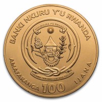 BANKI NKURU Y'U RWANDA. REPUBLIKA Y'U RWANDA. UBUMWI - UMURIMO - GUKUNDA IGIHUGU. AMAFARANGA 100 IJANA.
