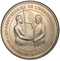 · 10e ANNIVERSAIRE DE L'INDEPENDANCE ·. REPUBLIQUE RWANDAISE·. 1·7·62 - 1·7·72.