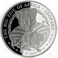 THE BIG FIVE OF AFRICA • LEOPARD. 1 oz BIG 2010 AG999.