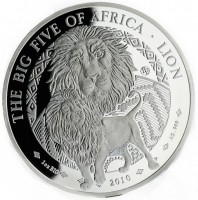 THE BIG FIVE OF AFRICA • LION. 1 oz BIG 2010 AG999.