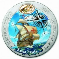 NAUTICAL OUNCE. 2017 1oz FINE SILVER 999. Santa Maria.
