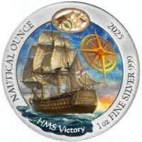 NAUTICAL OUNCE. 2025 1oz FINE SILVER 999. HMS Victory.