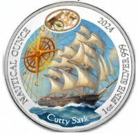 NAUTICAL OUNCE. 2024  1oz FINE SILVER 999. Cutty Sark.