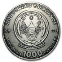 BANKI NIKURU Y'U RWANDA. REPUBLIKA Y'U RWANDA. UBUMWE - UMURIMO - GUKUNDA IGIHUGU. AMAFARANGA 1000 IGIHUMBI.