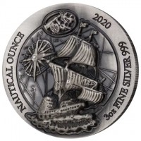 NAUTICAL OUNCE. 2020 3oz FINE SILVER 999. Mayflower.