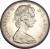 obverse of 5 Cents - Elizabeth II - 2'nd Portrait (1965 - 1981) coin with KM# 60 from Canada. Inscription: ELIZABETH II D · G · REGINA