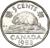 reverse of 5 Cents - Elizabeth II - 1'st Portrait (1953 - 1954) coin with KM# 50 from Canada. Inscription: 5 CENTS CANADA 1954 KG