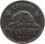 reverse of 5 Cents - George VI (1946 - 1947) coin with KM# 39a from Canada. Inscription: 5 CENTS K·G CANADA 1947