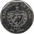 obverse of 1 Peso (1994 - 2012) coin with KM# 579 from Cuba. Inscription: REPUBLICA DE CUBA 1994 UN PESO