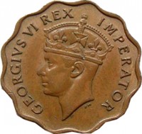 Cyprus coin 1 Piastre - George VI (1942 - 1946) obverse obverse of 1 Piastre - George VI (1942 - 1946) coin with KM# 23a from Cyprus. Inscription: GEORGIVS VI REX IMPERATOR