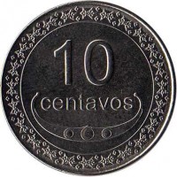 East Timor coin 10 Centavos (2003 - 2012) reverse reverse of 10 Centavos (2003 - 2012) coin with KM# 3 from East Timor. Inscription: 10 CENTAVOS