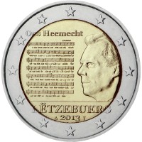 Luxembourg coin 2 Euro - Henri I - National Anthem (2013) obverse obverse of 2 Euro - Henri I - National Anthem (2013) coin with KM# 125 from Luxembourg. Inscription: Ons Heemecht LËTZEBUERG 2013