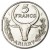 reverse of 5 Francs (1966 - 1989) coin with KM# 10 from Madagascar. Inscription: 5 FRANCS ARIARY