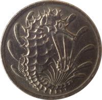 Singapore coin 10 Cents (1967 - 1985) obverse obverse of 10 Cents (1967 - 1985) coin with KM# 3 from Singapore.