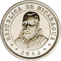 Nicaragua coin 5 Centavos de Córdoba (1946 - 1972) obverse obverse of 5 Centavos de Córdoba (1946 - 1972) coin with KM# 24 from Nicaragua. Inscription: REPUBLICA DE NICARAGUA 1952