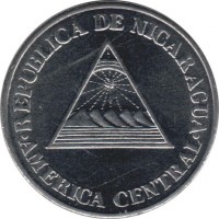 Nicaragua coin 50 Centavos (1994) obverse obverse of 50 Centavos (1994) coin with KM# 83 from Nicaragua. Inscription: REPUBLICA DE NICARAGUA AMERICA CENTRAL