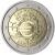 obverse of 2 Euro - 10 Years of Euro Cash (2012) coin with KM# 519 from San Marino. Inscription: San Marino A.H. · 2002 2012