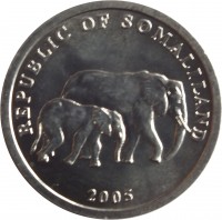 Somaliland coin 5 Shillings (2005) obverse obverse of 5 Shillings (2005) coin with KM# 19 from Somaliland. Inscription: REPUBLIC OF SOMALILAND 2005