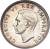 obverse of 6 Pence - George VI (1937 - 1947) coin with KM# 27 from South Africa. Inscription: GEORGIVS VI REX IMPERATOR