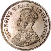 obverse of 1 Penny - George V (1923 - 1936) coin with KM# 14 from South Africa. Inscription: GEORGIVS V REX IMPERATOR