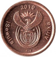 South Africa coin 5 Cents - ISEWULA AFRIKA (2010) obverse obverse of 5 Cents - ISEWULA AFRIKA (2010) coin with KM# 493 from South Africa. Inscription: 2010 iSewula Afrika ALS
