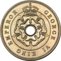 obverse of 1 Penny - George VI (1937 - 1942) coin with KM# 8 from Southern Rhodesia. Inscription: GEORGE VI KING EMPEROR