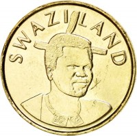 Swaziland coin 1 Lilangeni - Mswati III (1995 - 2008) obverse obverse of 1 Lilangeni - Mswati III (1995 - 2008) coin with KM# 45 from Swaziland. Inscription: SWAZILAND