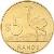 reverse of 5 Pesos Uruguayos - Native Fauna of Uruguay: Rhea (2011 - 2014) coin with KM# 137 from Uruguay. Inscription: $5 NANDU