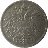 obverse of 10 Heller - Karl I - Shield with Austrian flag (1916) coin with KM# 2825 from Austria.