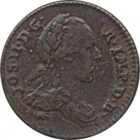 Austrian Netherlands coin 1 Liard / 1 Oord - Joseph II (1781 - 1789) obverse obverse of 1 Liard / 1 Oord - Joseph II (1781 - 1789) coin with KM# 30 from Austrian Netherlands. Inscription: JOS · II · D · G · R · IMP · D · B ·