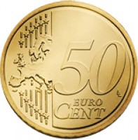 reverse of 50 Euro Cent - Philippe (2014 - 2015) coin with KM# 336 from Belgium. Inscription: 50 EURO CENT LL