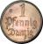 reverse of 1 Pfennig (1923 - 1937) coin with KM# 140 from Danzig. Inscription: 1 Pfennig Danzig