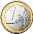 reverse of 1 Euro - 2'nd Map (2007 - 2015) coin with KM# 257 from Germany. Inscription: 1 EURO LL