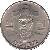 obverse of 100 Won (1970 - 1982) coin with KM# 9 from Korea. Inscription: 백 원 한국은행