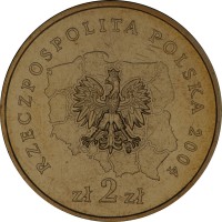 obverse of 2 Złote - Dolnoslaskie (2004) coin with Y# 484 from Poland. Inscription: RZECZPOSPOLITA POLSKA 2004 zł 2 zł