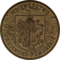reverse of 2 Złote - Kujawsko-Pomorskie (2004) coin with Y# 485 from Poland. Inscription: WOJEWÓDZTWO KUJAWSKO-POMORSKIE