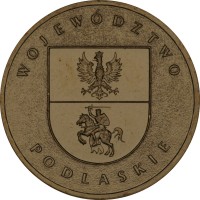 reverse of 2 Złote - Podlaskie (2004) coin with Y# 491 from Poland. Inscription: WOJEWÓDZTWO PODLASKIE