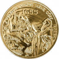 reverse of 2 Złote - Defence of Jasna Góra (2005) coin with Y# 524 from Poland. Inscription: 350 - LECIE OBRONY JASNEJ GORY 1655