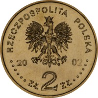 Poland coin 2 Złote - General Wladyslaw Anders (2002) obverse obverse of 2 Złote - General Wladyslaw Anders (2002) coin with Y# 440 from Poland. Inscription: RZECZPOSPOLITA POLSKA 2002 ZŁ 2 ZŁ